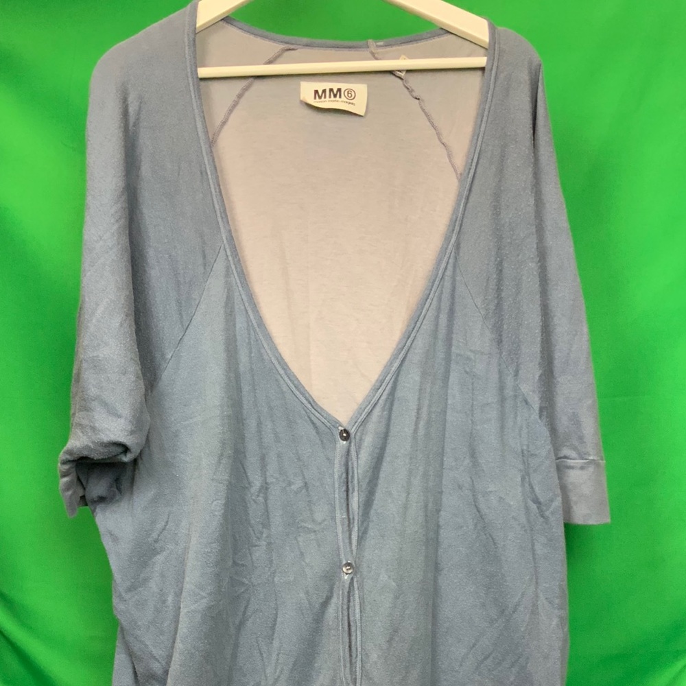 MM6 M. M. Margiela Blue Long BF Cardigan Size M